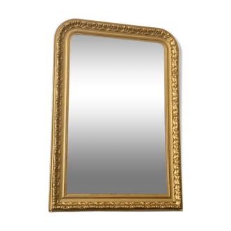 Ancient mirror louis Philippe gilded carved mercury ice - 110x78cm