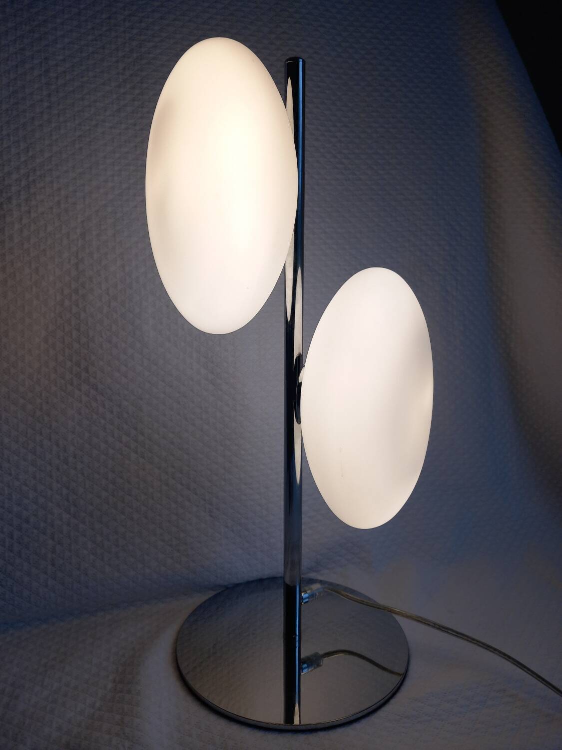 Italian design lamp Fabas Luce – Double adjustable pebble – Chrome &