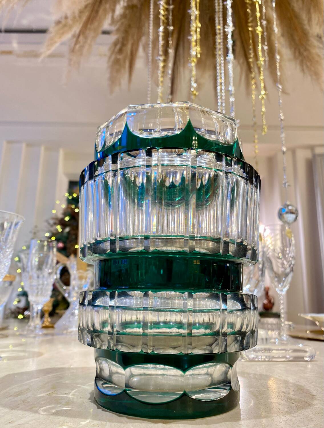 Val Saint Lambert crystal vase