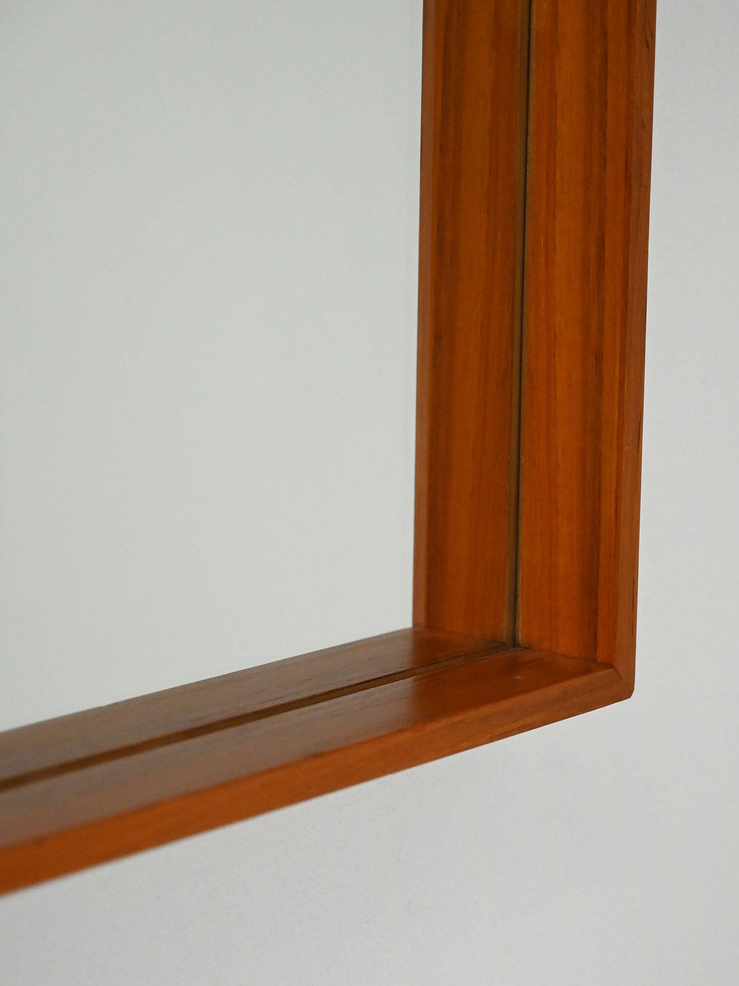 Miroir en teck suédois des années 1950-60