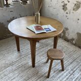 1950s round oak table