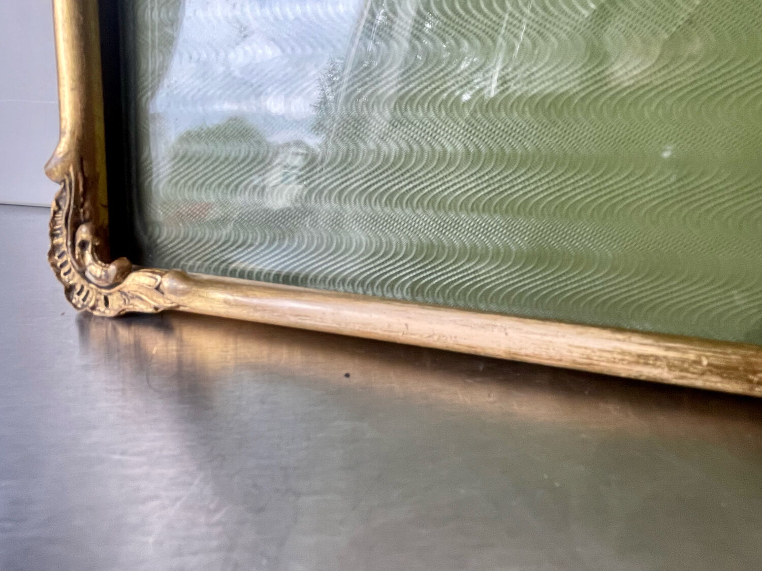 Antique art nouveau gilded picture frame