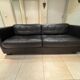 Black leather sofa by Sede – Design by Andrée Putman – 1990s