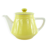 Yellow ceramic teapot - Villeroy & Boch France - vintage 1940s