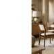 Chaises en teck et tissu beige danois modernes du milieu du siècle, ensemble de 4