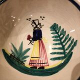 2 Ancient Ear Bowls (1950) - Hand-painted Quimper Ceramics