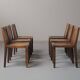 Set of 6 handcrafted oak chairs, France, circa 1970.