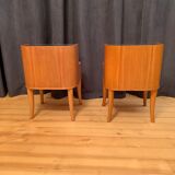 A pair of bedside tables by Axel Larsson, Bodafors, Sweden, 1940s.