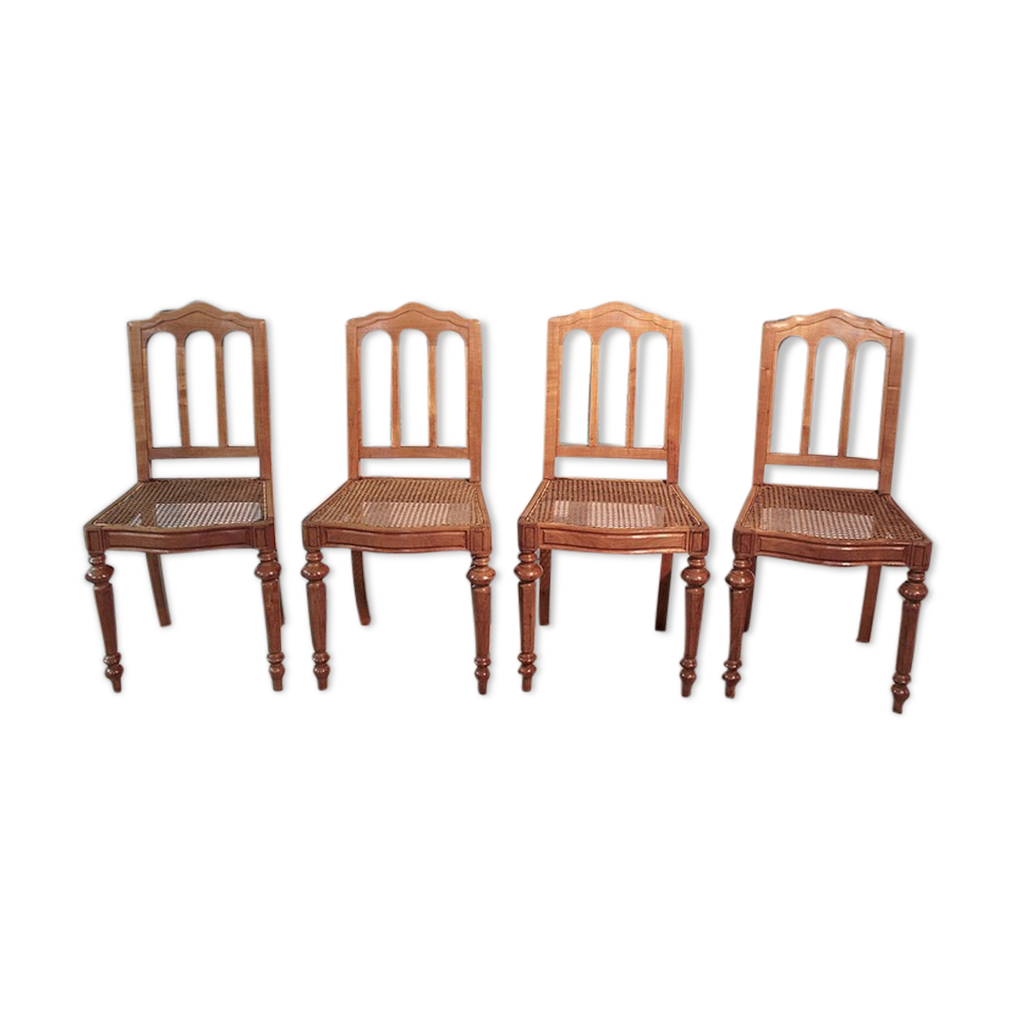 Set of 4 chairs Louis Philippe cherrywood XIX