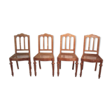 Suite de 4 chaises Louis Philippe en merisier XIXème