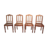 Set of 4 chairs Louis Philippe cherrywood XIX