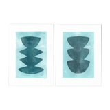 Duo of paintings on paper - M430 and M405 - signed Eawy