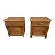 Pair of rattan bedside tables