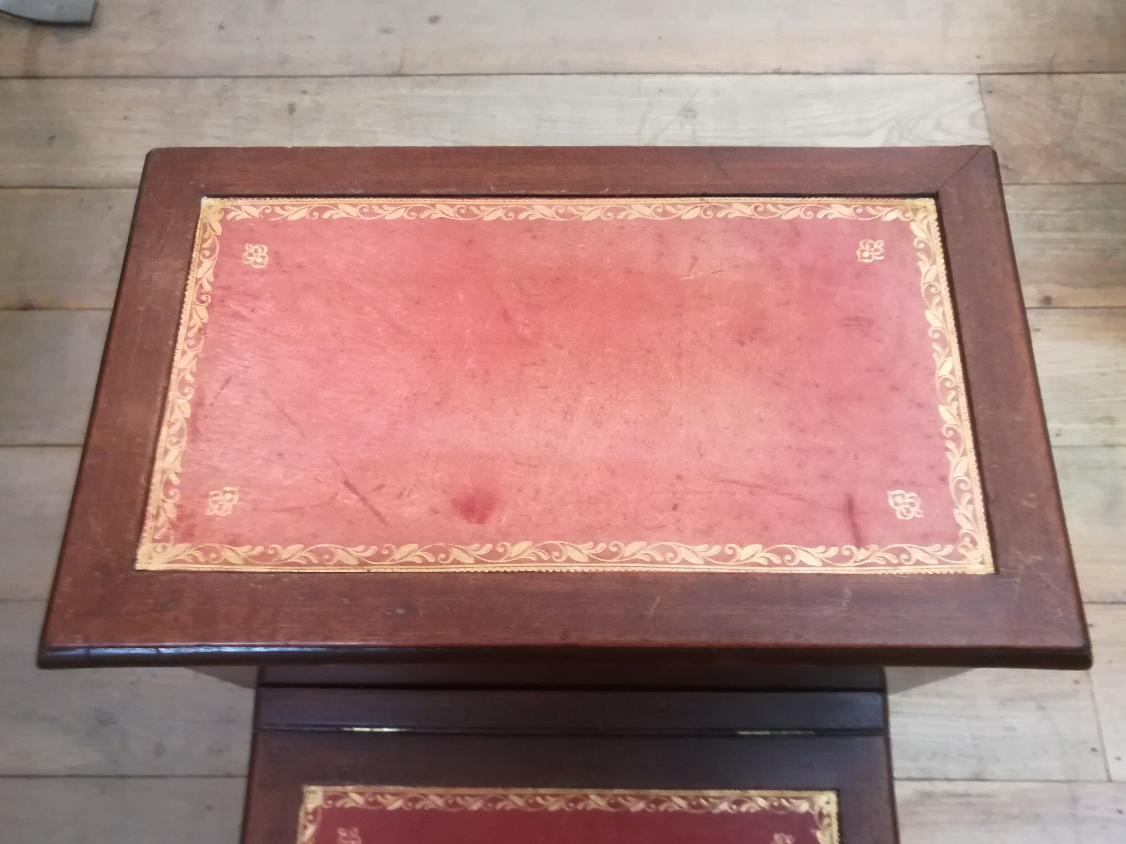 Mahogany library stepladder