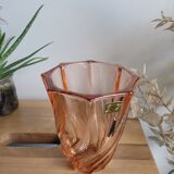 Vase Luminarc tourbillon en verre rose