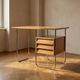 Writing desk, mid-century chrome and formica desk, 1950s, Czechoslovakia
