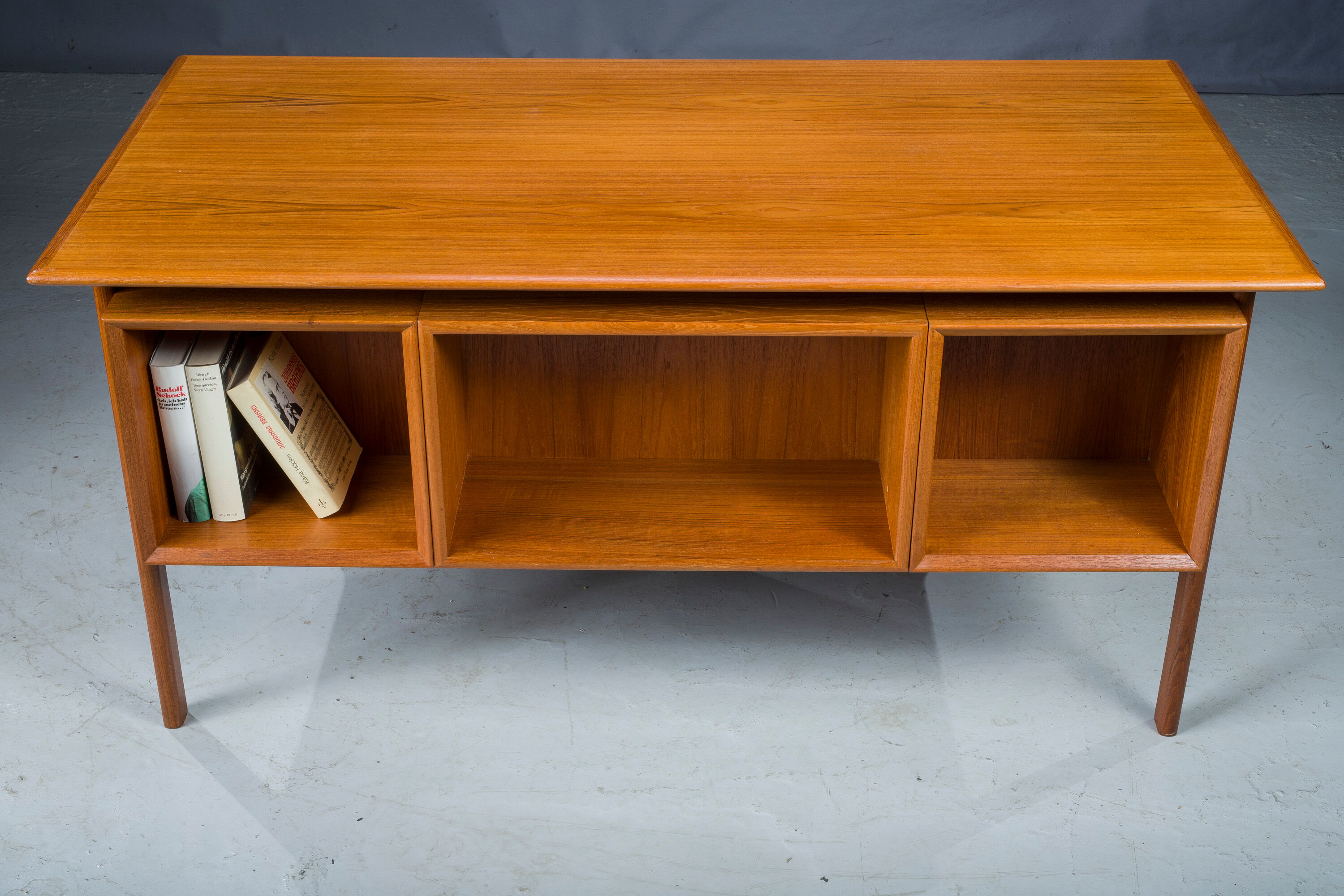Double-Sided Teak Desk to Arne Vodder from Brouer Møbelfabrik, Denmark, 1960s