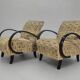 Pair of Art Deco armchairs H410 by Jindrich Halabala, 1940s