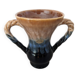 Large fire flamed stoneware vase