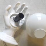 Ceramic and opaline wall lamp - 70's