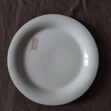 8 assiettes d hôtel faïence Longwy 19ème initiales RR