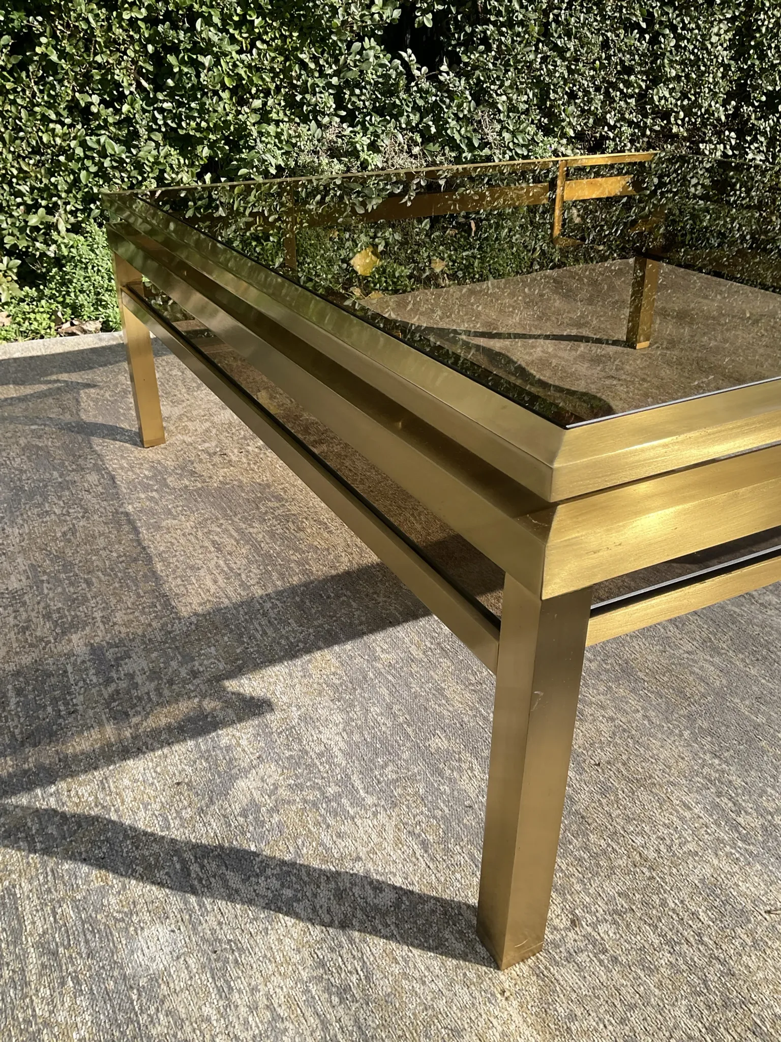 Grande table basse Guy Lefèvre pour maison Jansen années 70