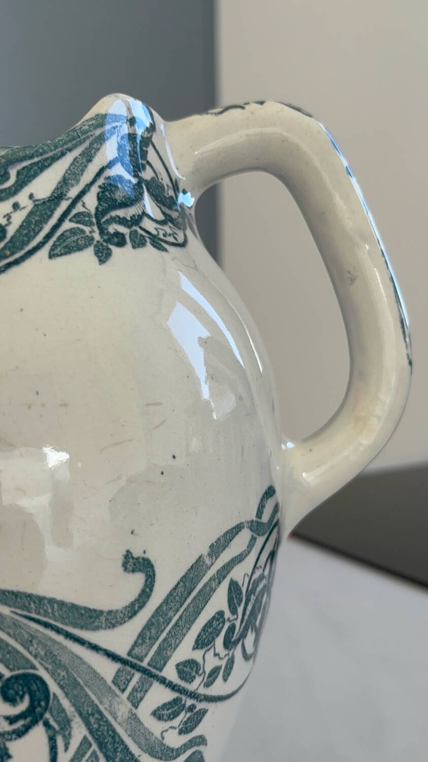 Antique toilet bowl Creil and Montereau Louise ironstone