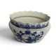 Delft, decorative pot planter with boat and windmill design from the early 20th century.