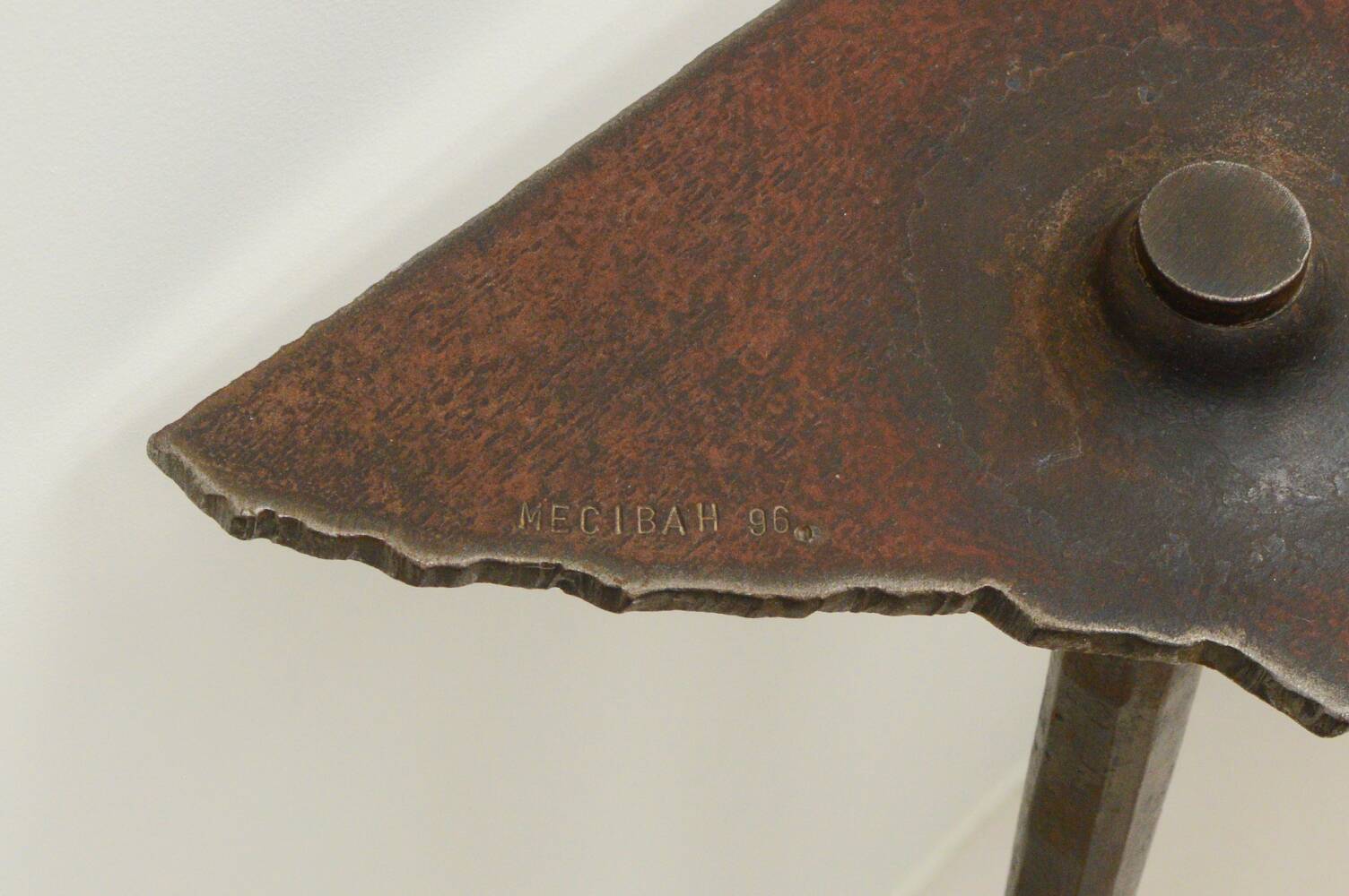 Brutalist side table by Idir Mecibah for Smederij Moerman, 1990s Belgium.