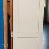 Vintage wooden factory wardrobe