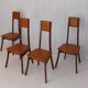 Set of 4 Programma S11 Chairs by Angelo Mangiarotti for Sorgente del Mobile