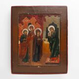 Russian wood panel Icon of the Presentation of Our Lord, 19th Century