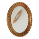 Miroir ovale italien vintage en bois doré