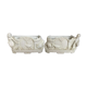 Pair old mini biscuit planters