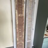 Old wooden french louvre shutters