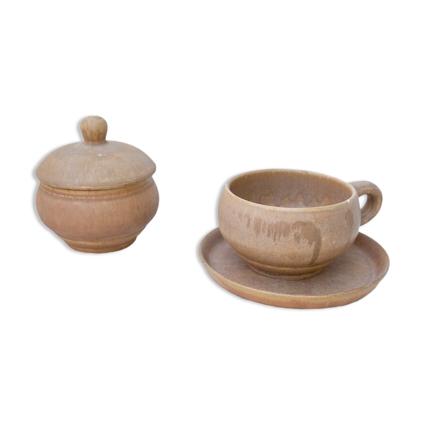 Tea cup, saucer and sugar pot Rhodaceram