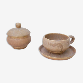 Tea cup, saucer and sugar pot Rhodaceram