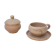 Tea cup, saucer and sugar pot Rhodaceram