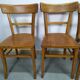 Set of 4 vintage wooden bistro chair