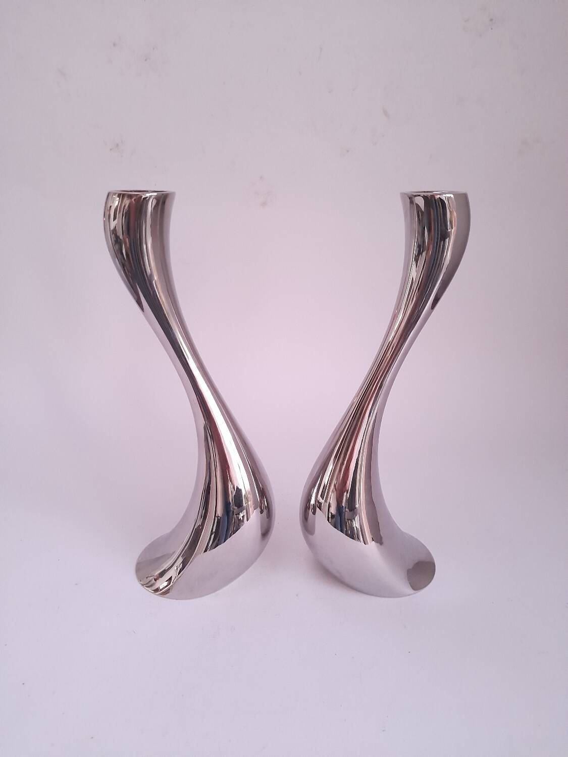 Large Cobra candlesticks by Georg Jensen Denmark
