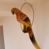 Wooden parrot suspension