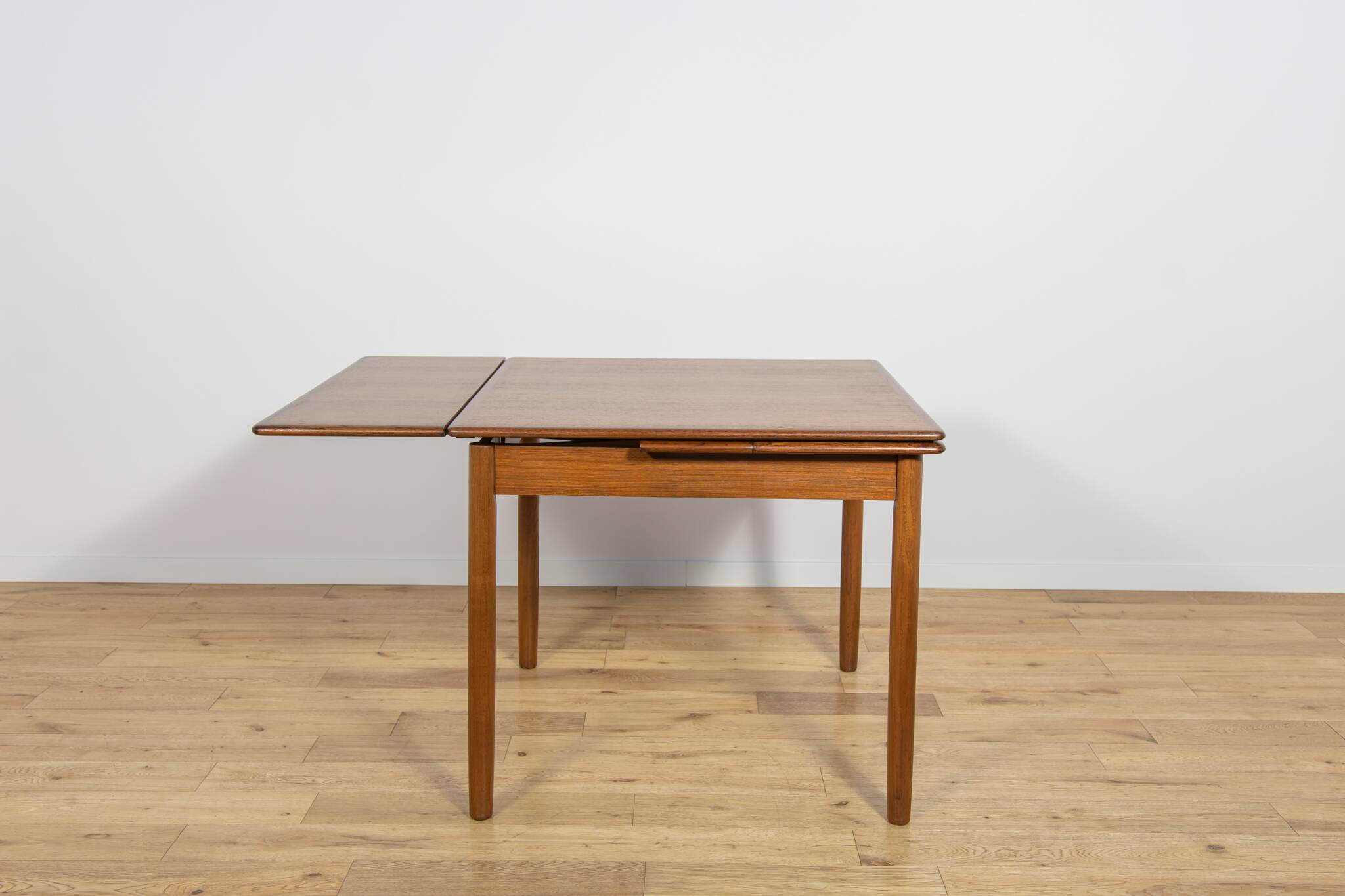 Mid-Century Square Extendable Teak Dining Table, Denmark, 1960s