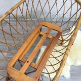 Vintage rattan cradle