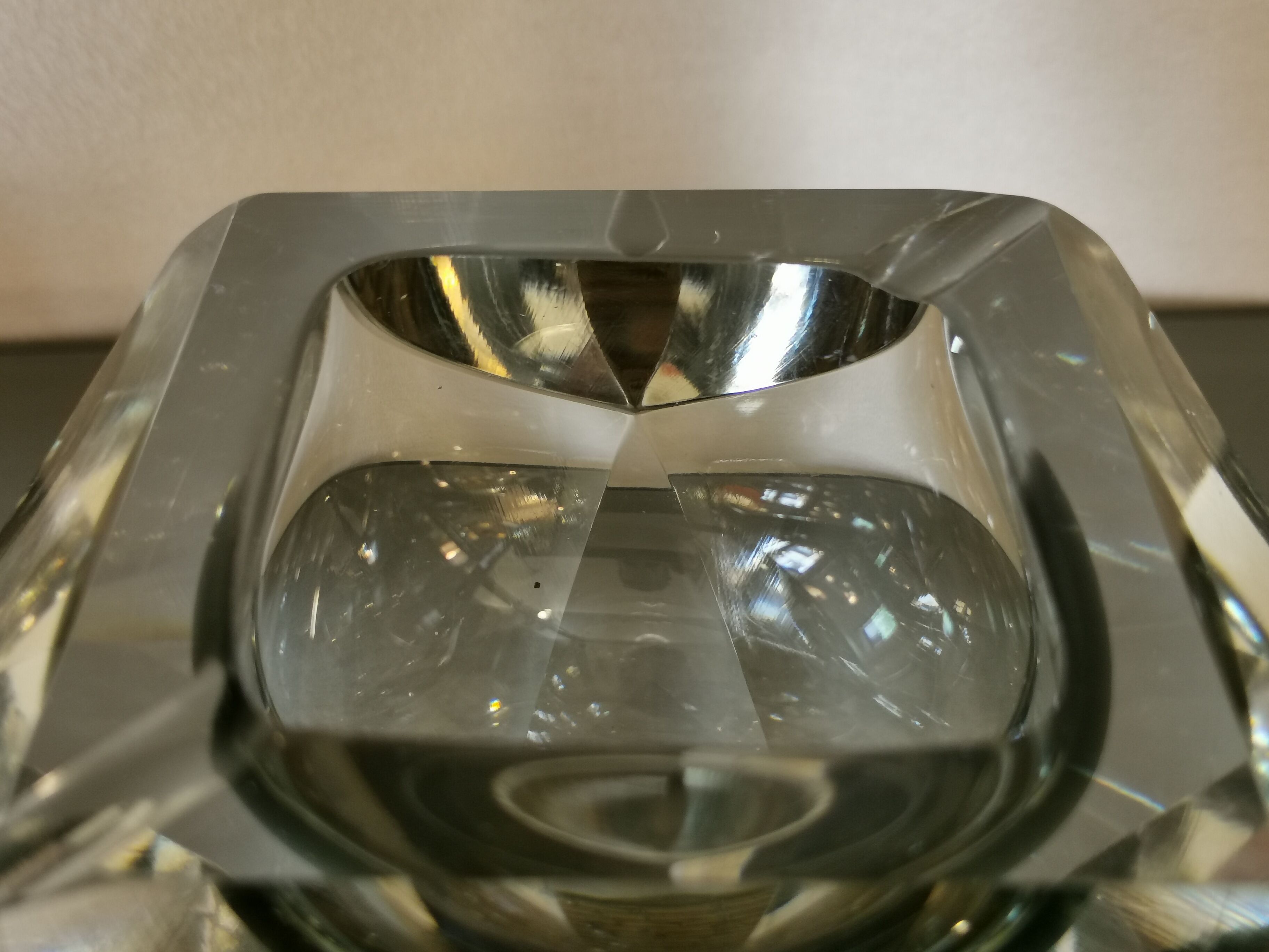 Murano glass ashtray by Flavio Poli for Seguso 60s