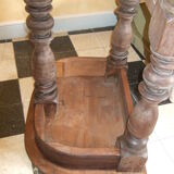 Solid oak console. Late 19th century