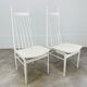 2 Scandinavian chairs with white bars from the 60s