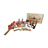 Wooden game box, wooden village