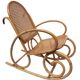 Vintage rocking chair child in rattan, canework