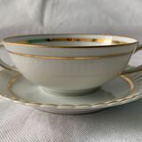 Service of 39 cups cups under pourer cups milk pot and sugar bernardaud porcelain Limoges