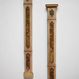 Pair of wooden painted columns, 19th